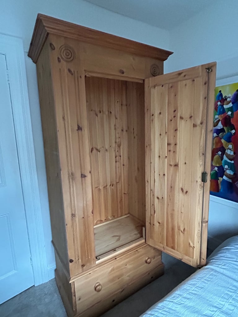 Solid oak wardrobe. 