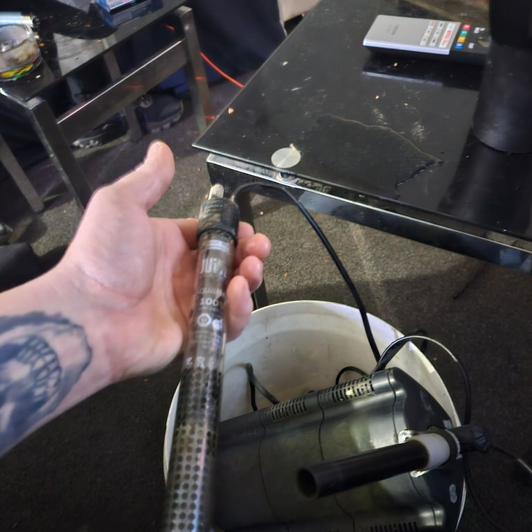 Fish tank pump and heaters