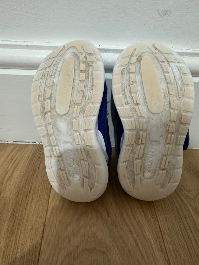 Blue Adidas Baby boys shoes in very good condition