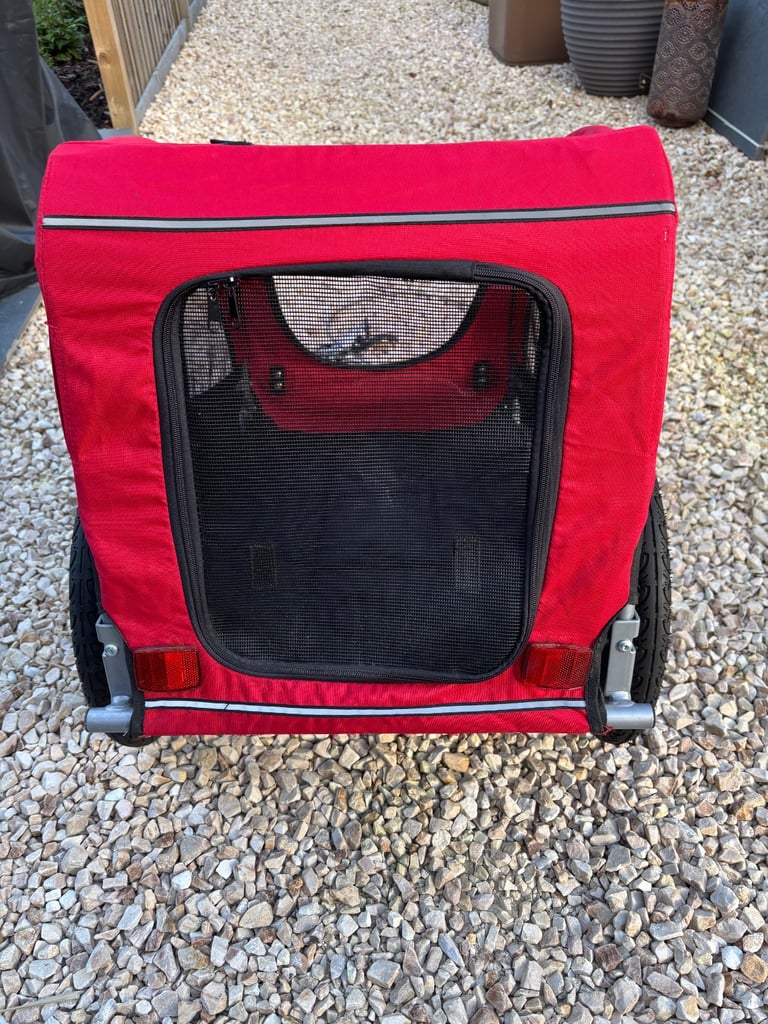 TRIXIE Pet Bike Trailer, Dog Bicycle Trailer, Foldable, Easy to Assemble