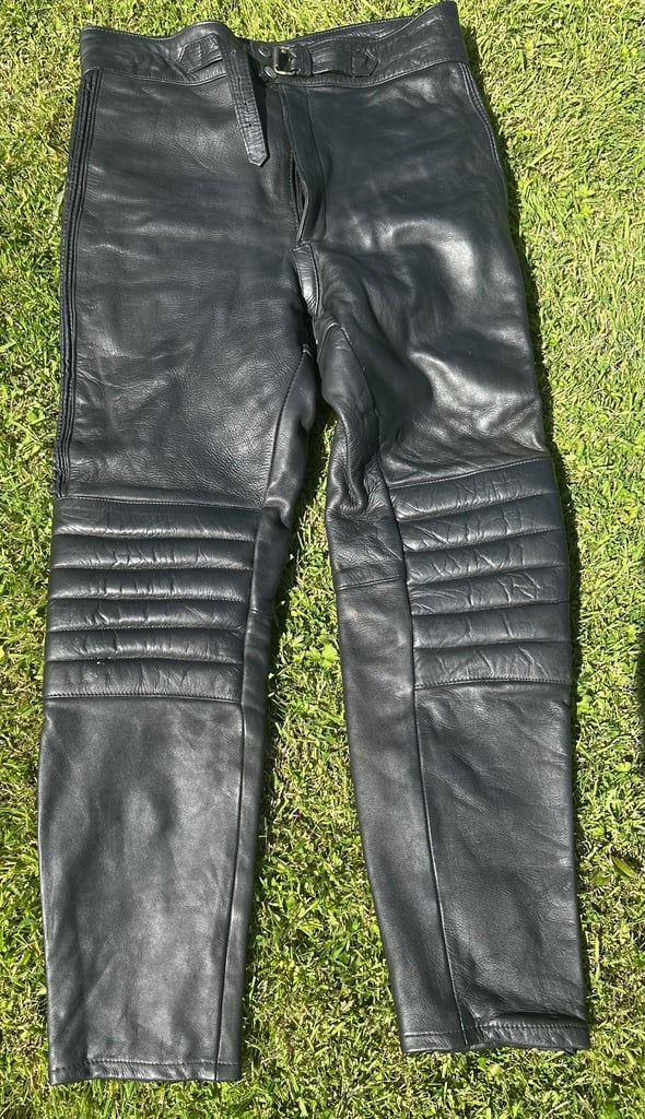 Biker’s leather trousers