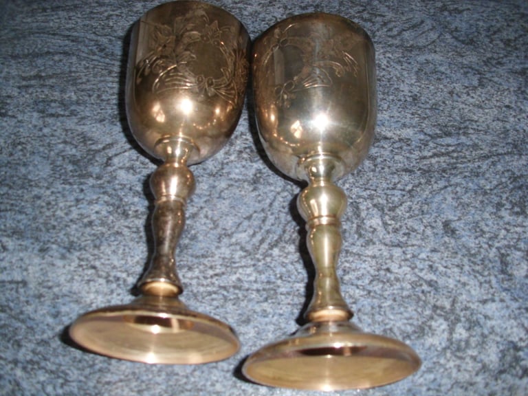 Silver Metal Goblets