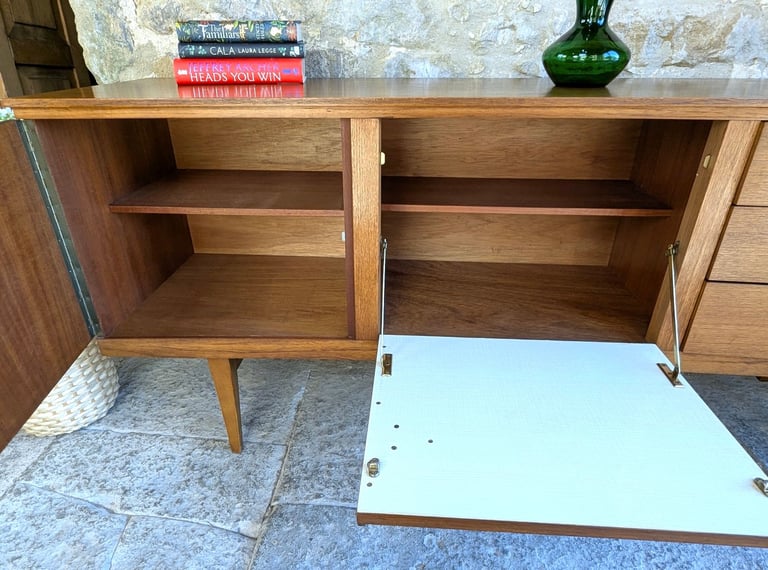 Mid Century Teak Sideboard - 6Ft Long - Beautility