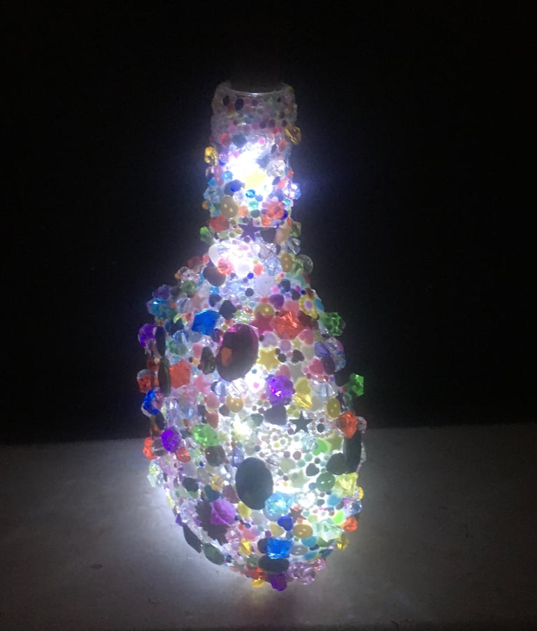 Jewelled Bottle light ~ New 