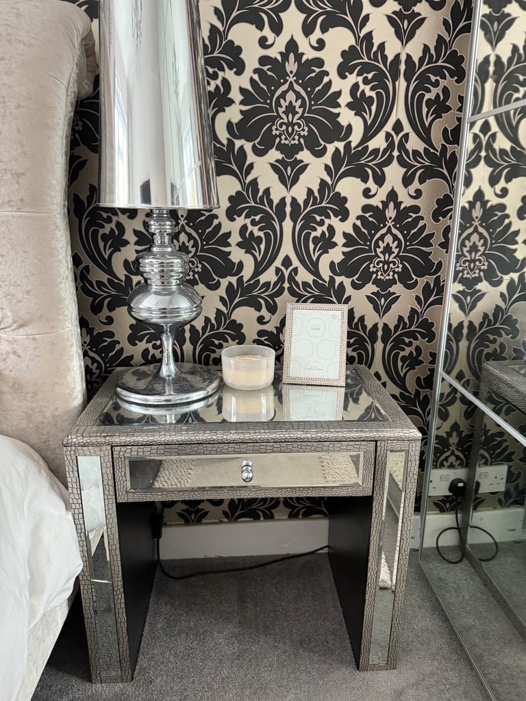 Mirrored bedside tables