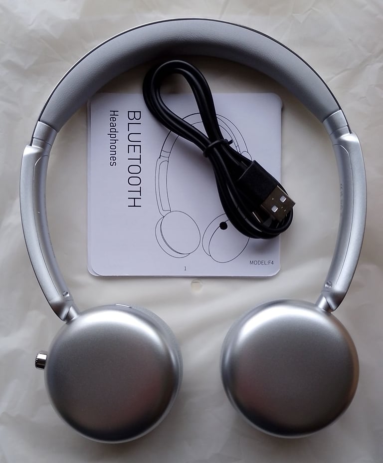 NEW Headphones - Wireless Over Ear, Bluetooth, Retro Style Audio Headset, 80hrs Play, Light & Soft