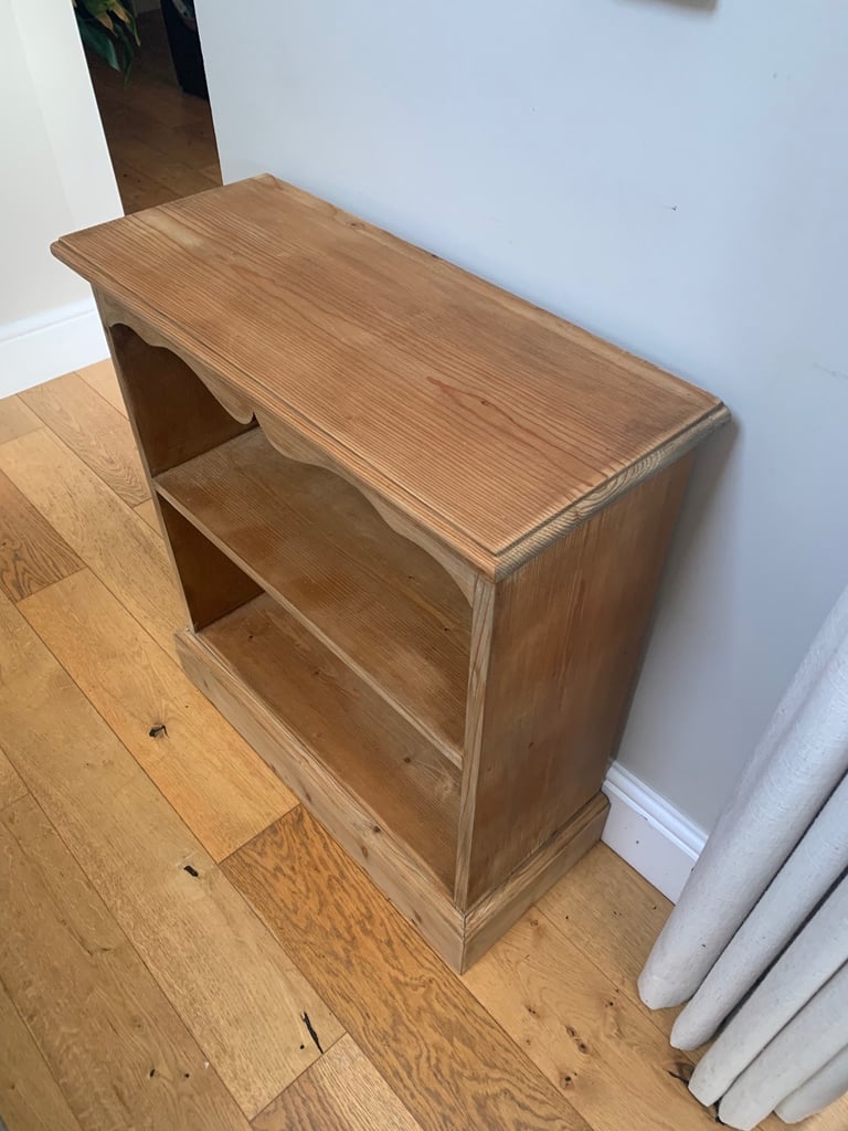 Solid pine two shelf bookcase 