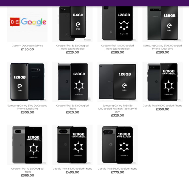 Google Pixel 7a – new, unlocked and De-Googled