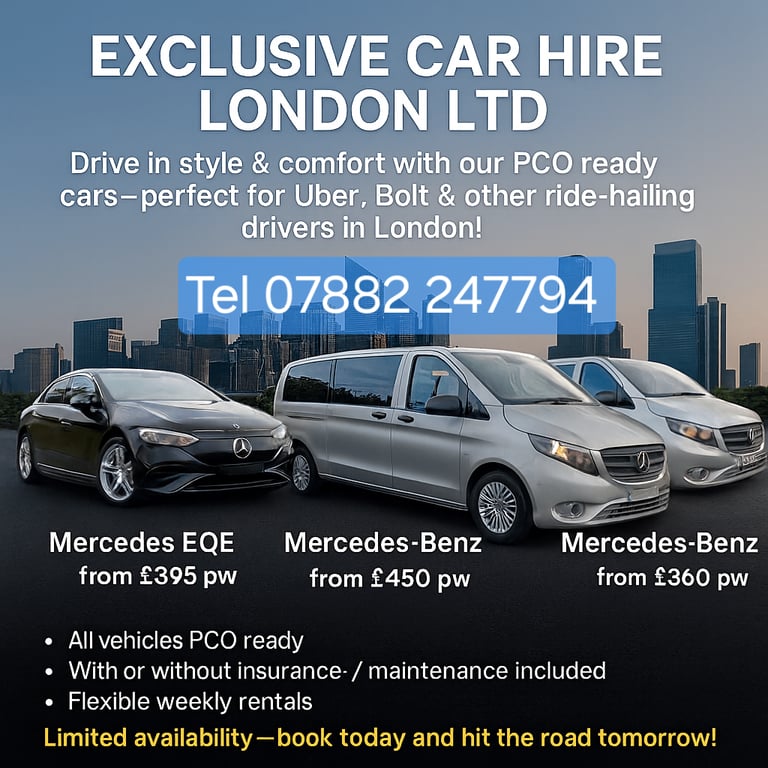 8,9 SEATERS  pco car hire, Mercedes vitos/evitos