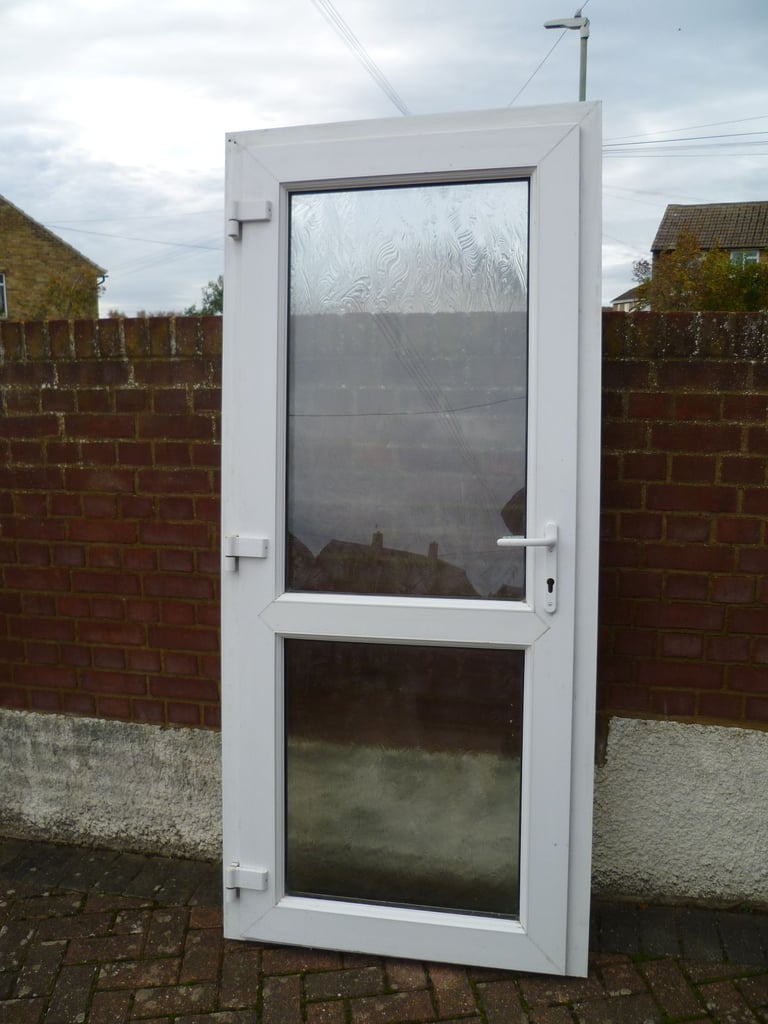 UPVC FRONT/BACK/GARAGE SIDE/SHED DOOR AND FRAME WITH LOCK MECHANISM