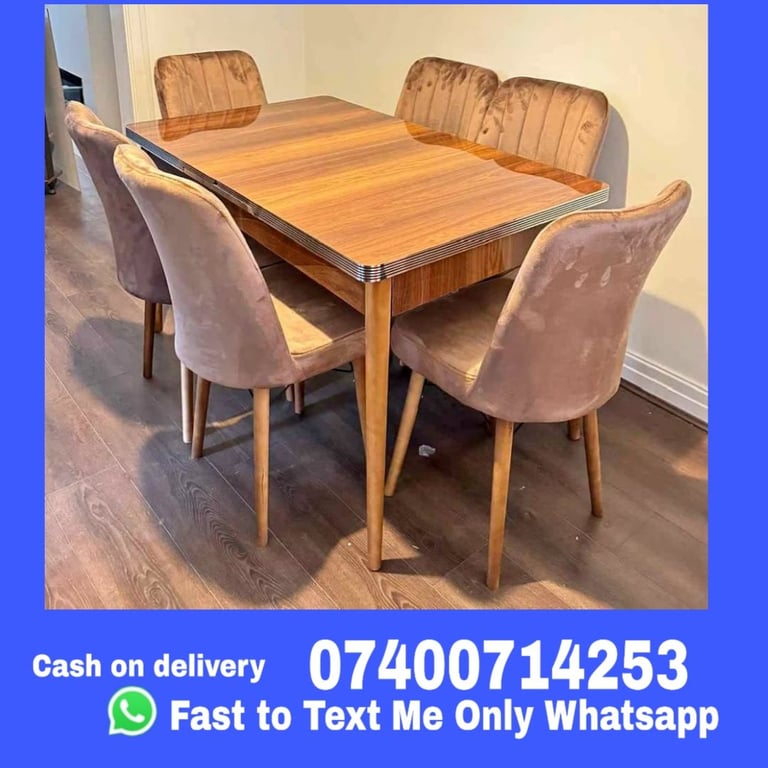 High Quality Dining Wooden Table With 6 chairs