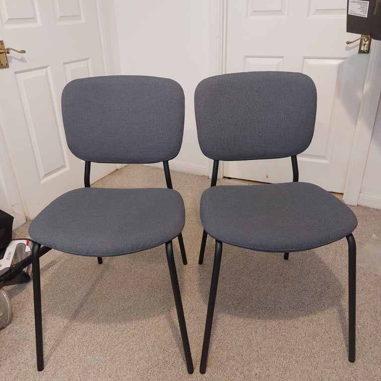 2 IKEA grey chairs 