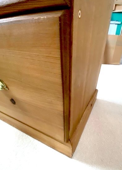 PINE 3 Drawer Filing Cabinet holds A4 folders in all drawers