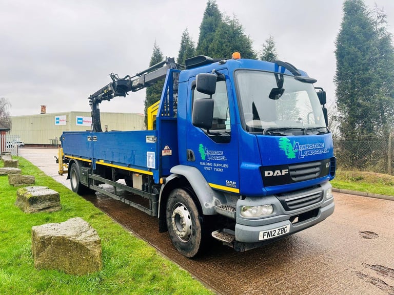 2012 (12) DAF FA LF 55.220 18 TON DROPSIDE, ATLAS 92.2 REMOTE CRANE