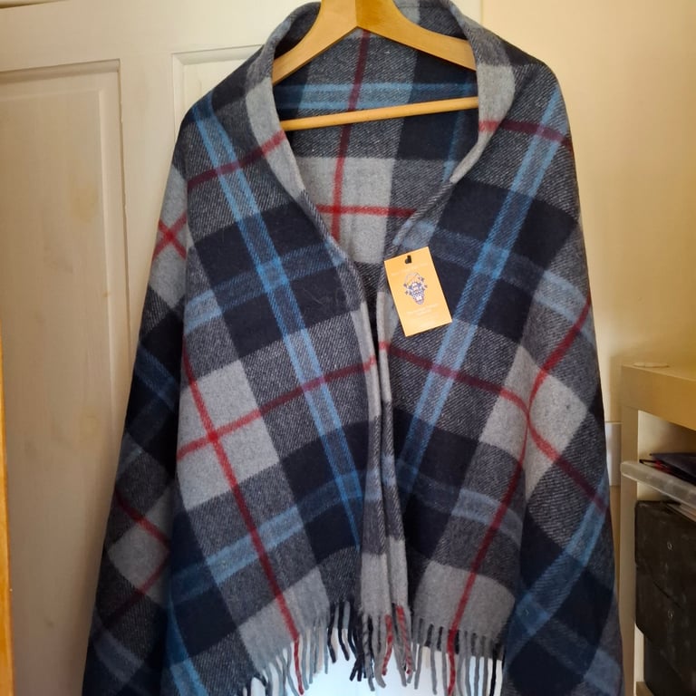 Great Scot oversized Douglas Navy scarf/shawl