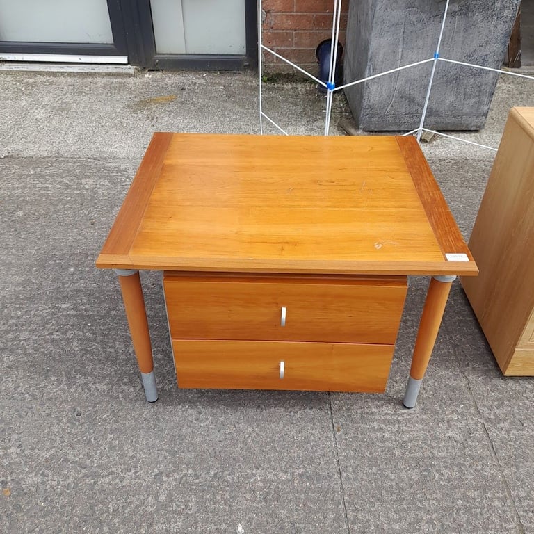 2 drawer side table 71cm x 56cm x 50cm, Ref:19032 £15.00