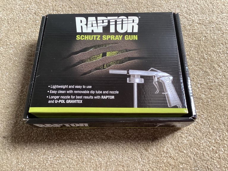 image for U-pol Raptor Schutz gravitex applicator professional spray gun.  Brand new in box. 