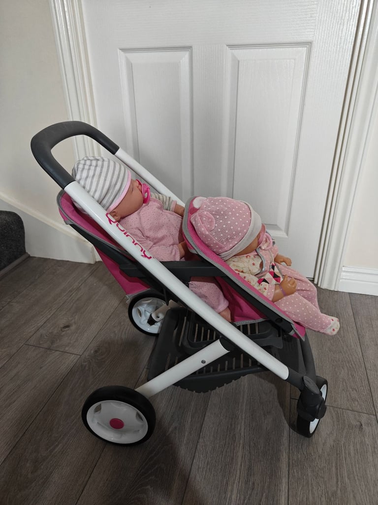 Quinny Twin Toy Pretend Play Pushchair For Dolls and Baby Dolls