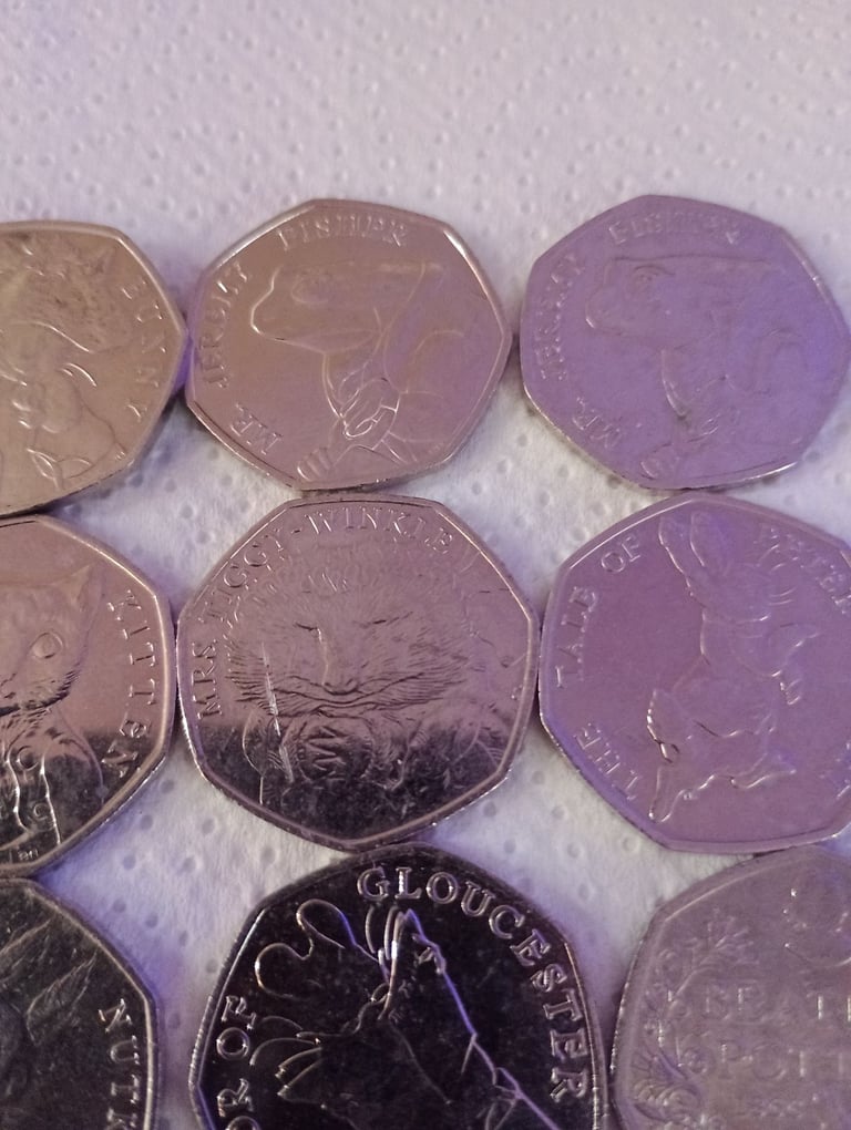 Beatrice potter 50ps x 9 