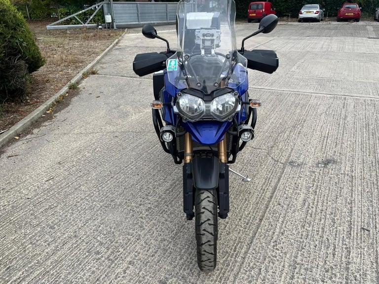 2012 12 TRIUMPH EXPLORER 1215 BLUE TIGER 1200 ADVENTURE TOURER FULL LUGGAGE