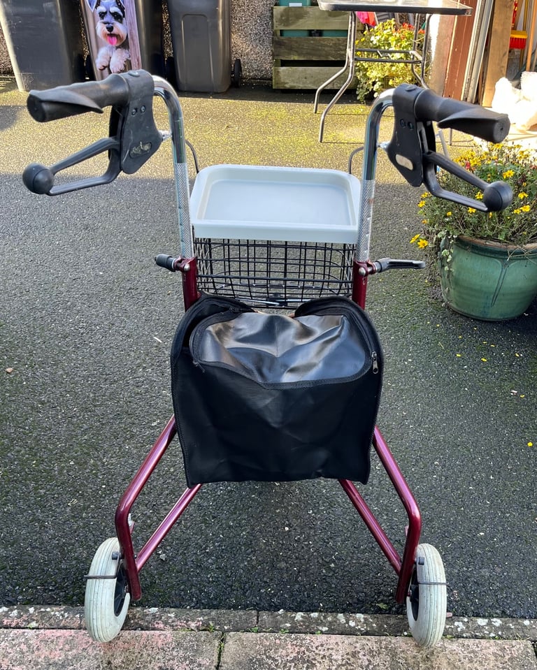 image for 3 wheeled walker with basket 