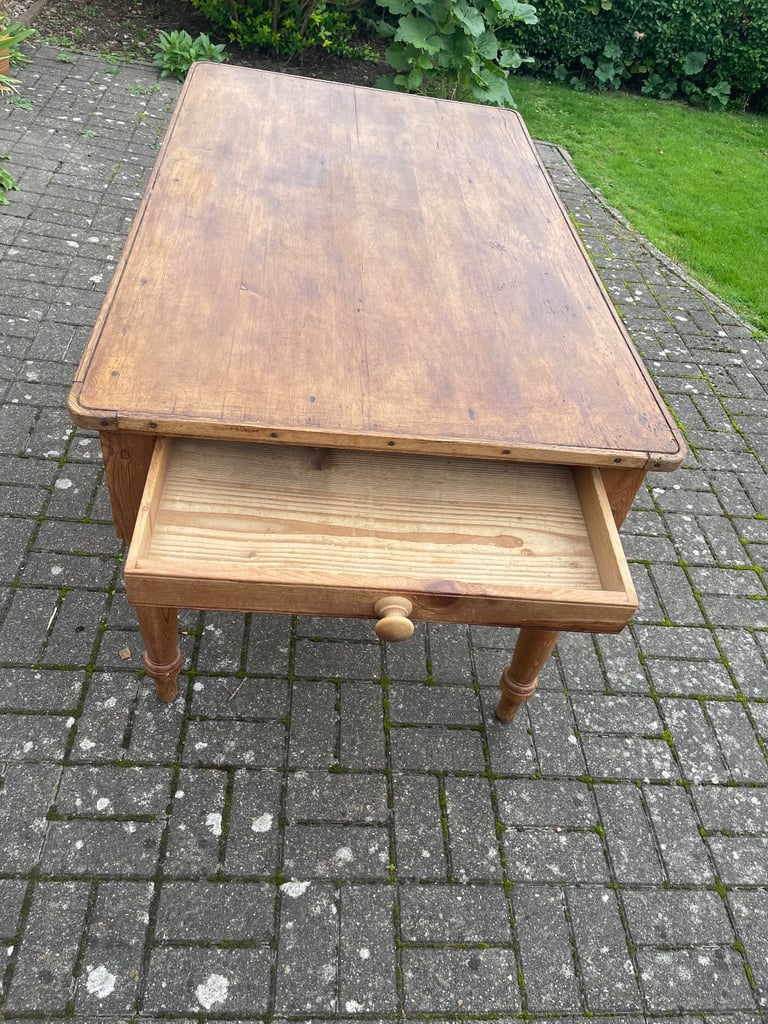 Antique Pine Kitchen Table 