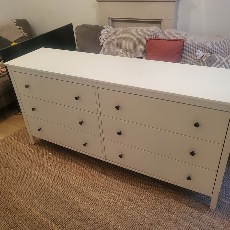 image for Large white Ikea double chest of drawers