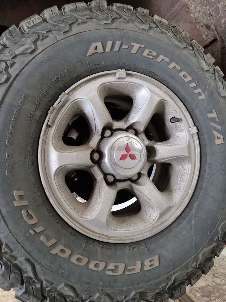 Bfgoodrich 31 10.5 15 x2 tyres