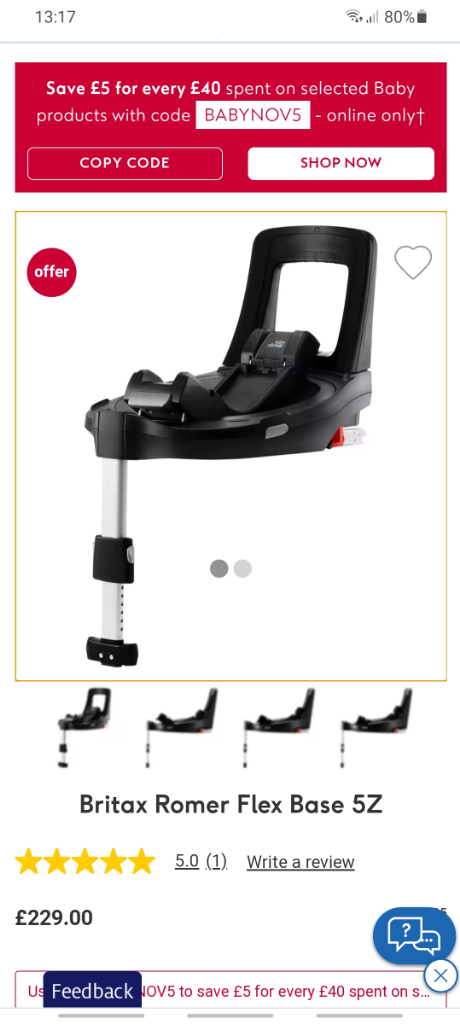 Britax Römer DUALFIX PROM car seat plus Britax Base(used)