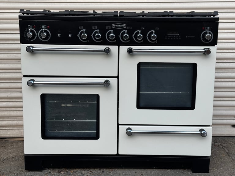 Rangemaster Kitchener dual fuel gas range cooker 110cm cream 3 months warranty