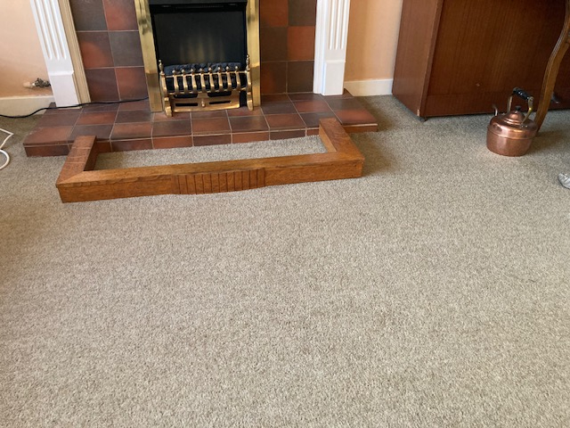 Wooden hearth surround, Mid century