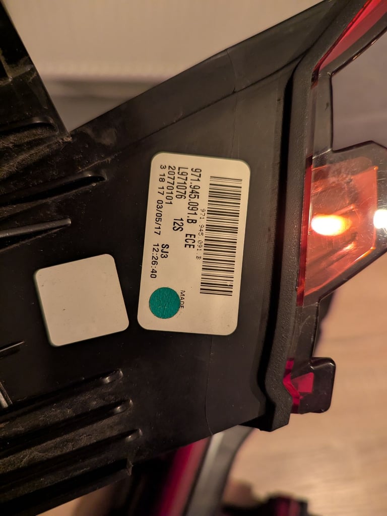 Rear lights for a 2017 Porsche Panamera, 100% genuine OE Porsche parts.