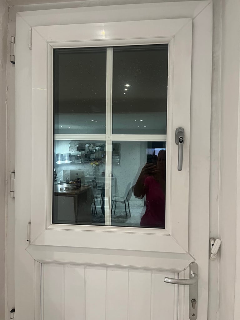 Upvc white barn door