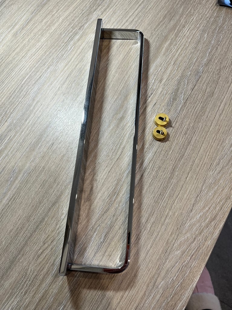 Flova Sofija 360mm Solid Brass Single Towel Rail Holder Diamond Chrome - SO8912A