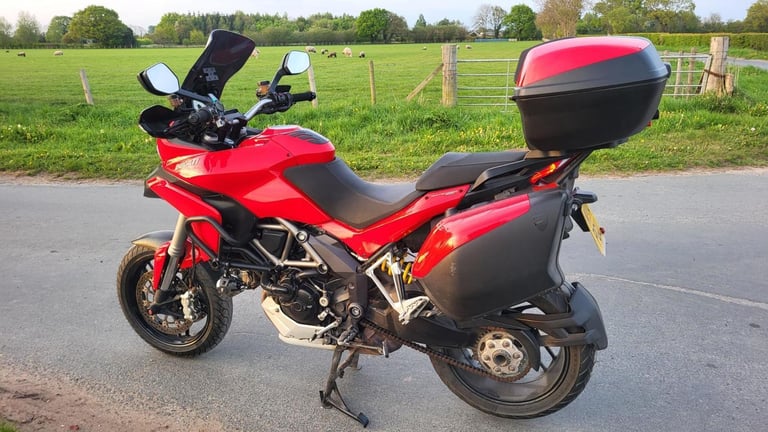 2014 14 DUCATI MULTISTRADA 1200 S HIGH SPEC TOURER LUGGAGE ADVENTURE RED HISTORY