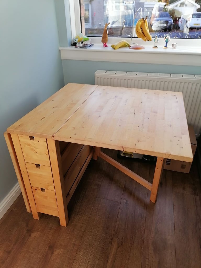 Solid birch IKEA table.