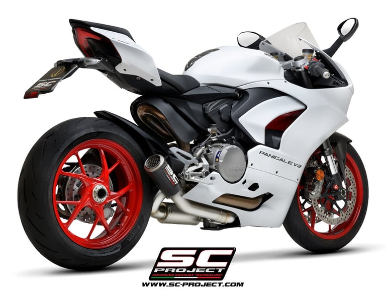 SC Project 2-1 Half System CRT M2 Carbon Fibre Exhaust System For Ducati Panigale V2 V2S 2020 - 2025