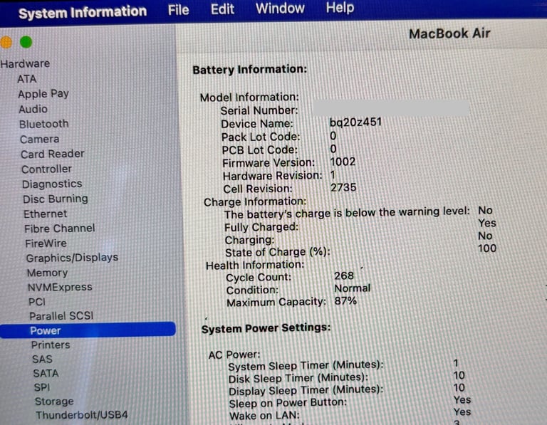 Apple MacBook Air M1 16gb Ram 500gb Storage laptop