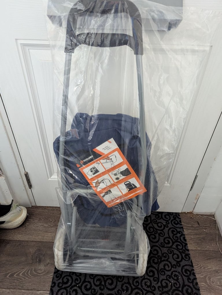 Lightweight 2 Wheel Large Shopping Trolley Shopping Cart Grocery Bag Shopper - ST54 (Navy-Blue)