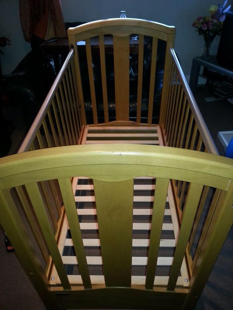 image for Cot Bed with brand new mattress in excellent condition