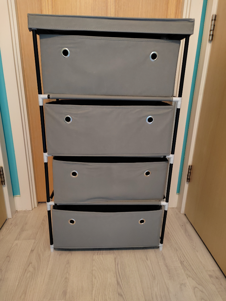 As new grey chest of drawers 