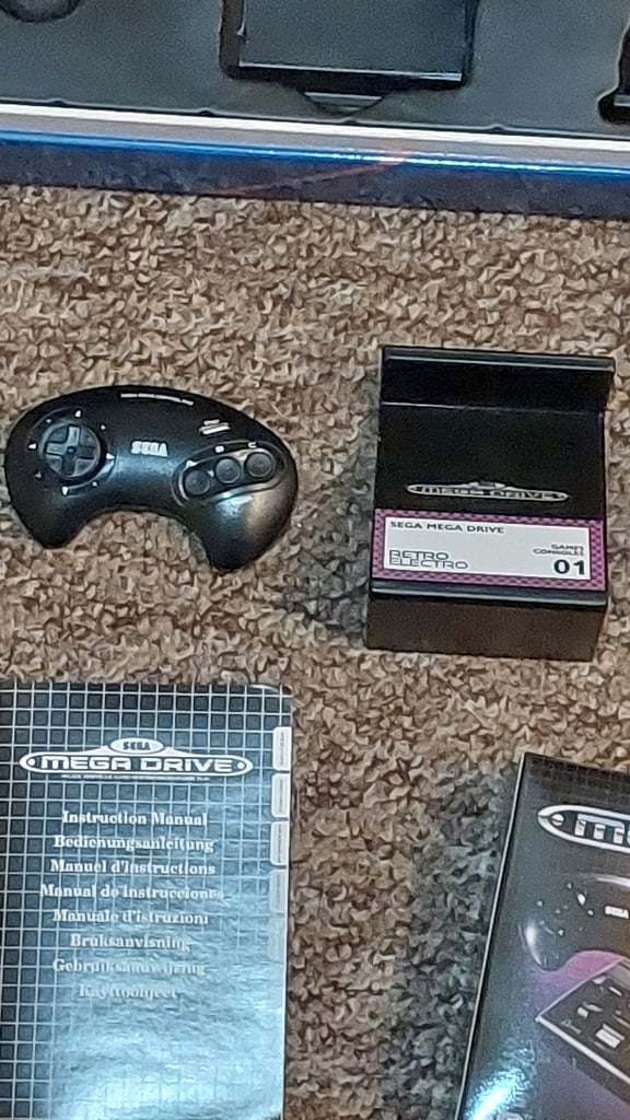 Sega megadrive scale model and megadrive charger  collectable 