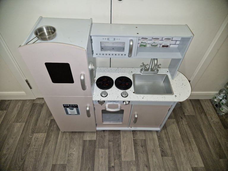 Kids Wooden Play Kitchen Deluxe Pretend Kitchens Pretend Cooking Toy Set