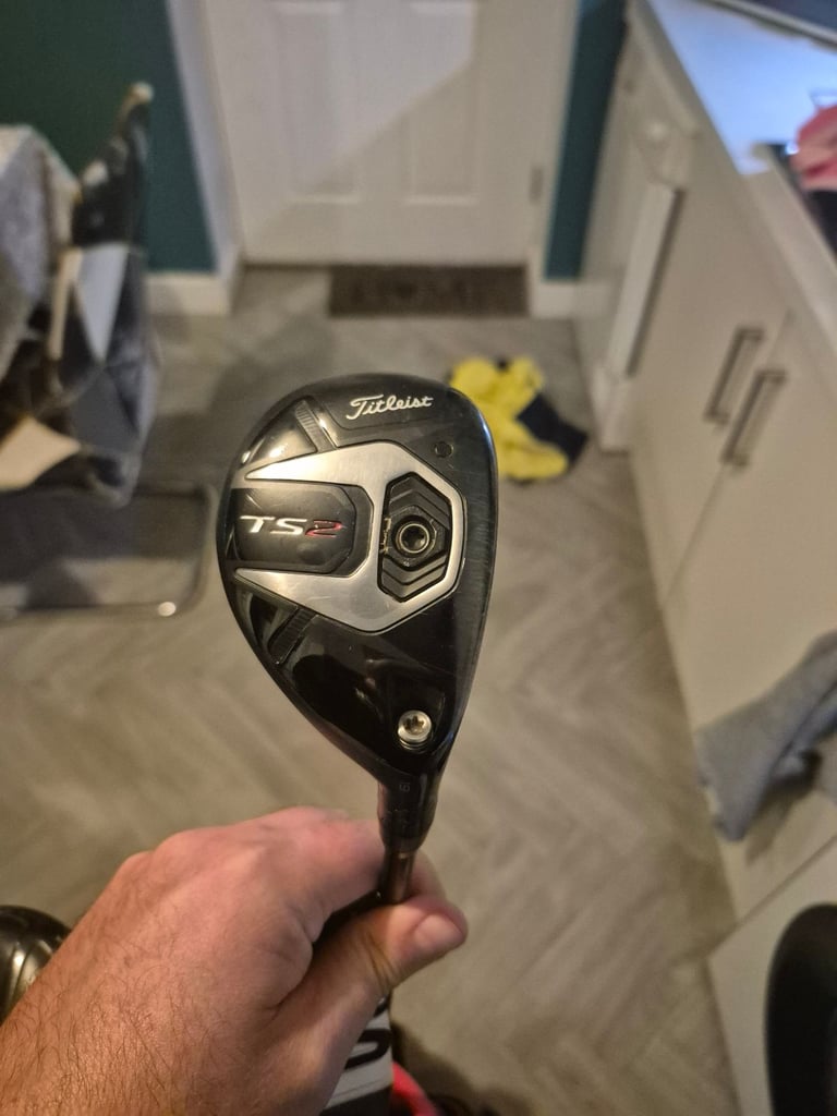 Full set titleist irons,driver, 3 wood, hybrid, mizuno rusty wedges and titleist bag 