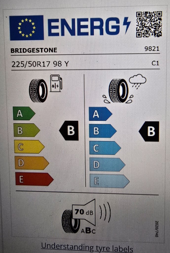Bridgestone Turanza T005 tyre, size 225/50R17 98Y XL - BMW 3 RFT - new with label