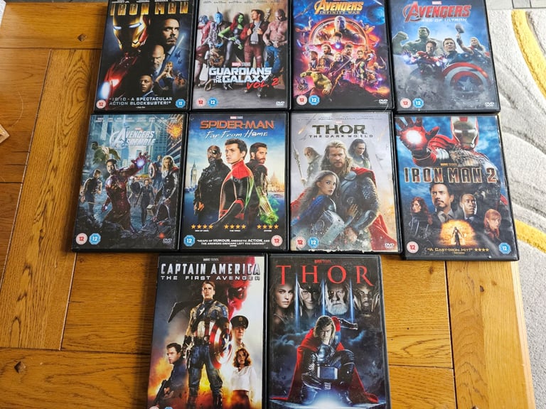 10 off Assorted MARVEL Films Dvds