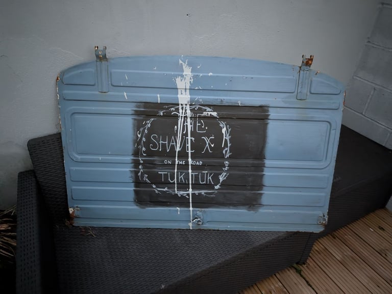 image for Piaggio ape hutch door. Man cave, menu board