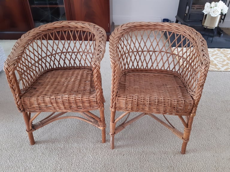 Two Childrens Wicker Chairs