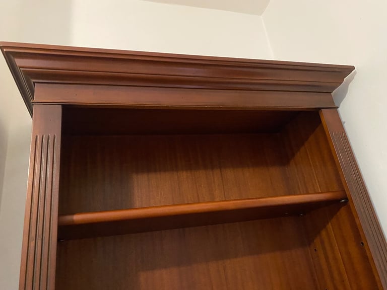 Cherrywood tall bookcase VGC 192cm