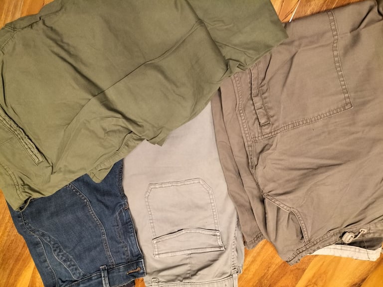 7 x pairs of womens ladies cotton trousers sizes 12/14